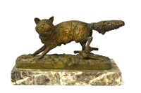 Antique Bronze Fox by P.J  Mene
