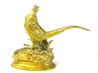 Antique Bronze Pheasant by J Moigniez