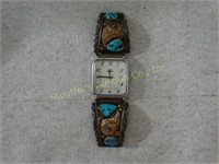 R.B. Sterling & Turquoise stone watch bands 1
