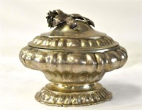 Antique European Silver Covered Sugar Bowl