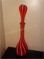 Murano ? Glass Decantor 25"t stopper shows wear