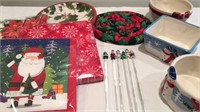 Xmas Drink Stirrers, Small Trinket Dishes and