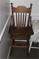 Antique Child's High Chair with Tray