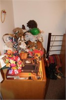 Collectibles and Dolls on top of desk