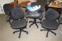 (4) as found office chairs