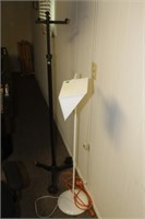 Artist Iron Stand and White Floor Lamp Lot