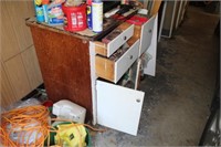Kitchen Base Cabinet with Misc. Tools & Hardware