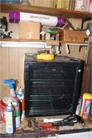 Salton Wine Cooler & Items on Top of Cabinet