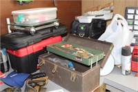 Lot with Tool Boxes and Contents, Luggage, Scales,