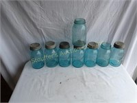 8 Quart Size Green Canning Jars