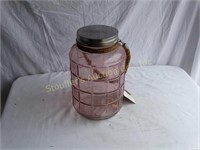 Mason Jar Lantern with LED Light (pink)