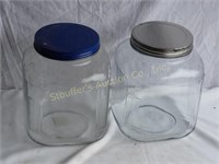 Two Large Glass Candy Jars