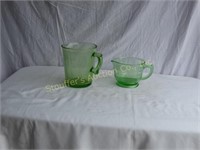 Four Cup and Two Cup Green Measuring Cups