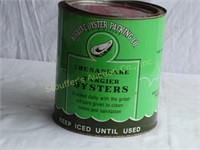 Chesapeake and Tangier Oysters Gallon Tin with