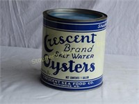 Crescent Brand Salt Water Oyster Tin with Lid
