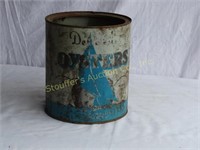 Bevans Oyster Co. Kinsale,VA One Gallon Tin with