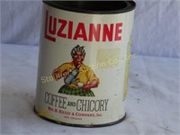 Luzianne Coffee and Chickory Tin No Lid 6"t