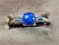 Ladies 14kt White Gold Star Sapphire Ring