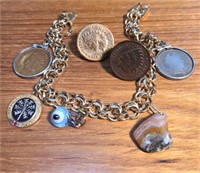 14k YG Coin Charm Bracelet