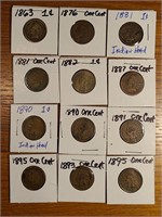 12 Indian Head Cents in Semi Consecutive Order