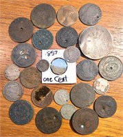 28 Old Damaged Coins