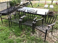 Outdoor/Patio Table And Six Chairs