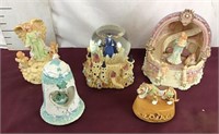 Assorted Music Boxes And Snow Globe