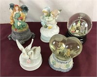 Assorted Music Boxes And Snow Globes