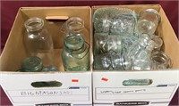Two Boxes With Assorted Mason/Canning Jars- Many