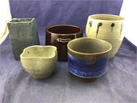 Five Assorted Pieces Of Pottery