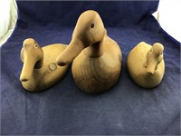 Three Assorted Wood Duck Decoys