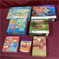 6 Unopened Puzzles + Toy