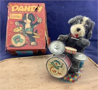 Vintage Dandy The Happy Drumming Pup In Box