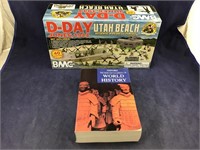 World History Book And D-Day Playset