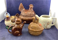 Chicken Tureen & Other Animal Topped Containers