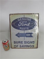 Affiche en métal "Genuine Ford parts ...." neuf