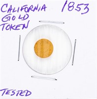 Coin 1853 Eureka California Gold Token,VF