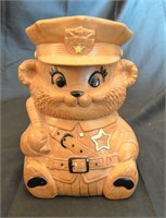 Vintage Twin Winton Sheriff Bear Cookie Jar