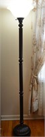 Parlor Lamp w/ Antique Bronze Metal Base & Frosted