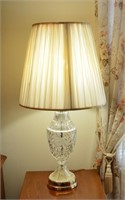 Crystal & Gold Colored Lamp w/ Shade