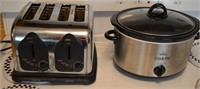 GE Classic Toaster & Rival Crock Pot