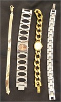 2 pcs Old School Dial Watches & 2 pcs Bracelets