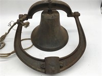Awesome Antique School Bell With Cradle