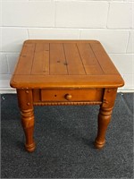 Vintage solid wood end table