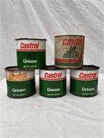 5 x Castrol 500 gram grease tins