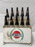 Original Penrite oil bottle rack, complete