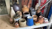 BENDIGO POTTERY BOTTLES, KEGS, JARS ETC