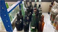 29 ASSORTED ANTIQUE BEER AND WINE BOTTLES