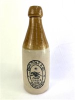 CHAS COLE & CO GINGERBEER BOTTLE GEELONG