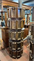 LARGE RUSTIC WINE RACK MADE FROM TIMBER BRICK